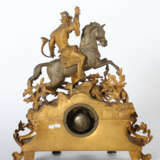 Historismus-Pendule mit Jagdreiter 2. Hälfte 19. Jahrhundert - photo 4