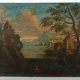 Italienischer Landschaftsmaler des 18. Jahrhundert ''Uferpartie mit Figurenstaffage'' - photo 2