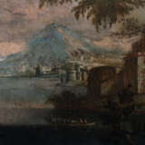 Italienischer Landschaftsmaler des 18. Jahrhundert ''Uferpartie mit Figurenstaffage'' - Foto 3