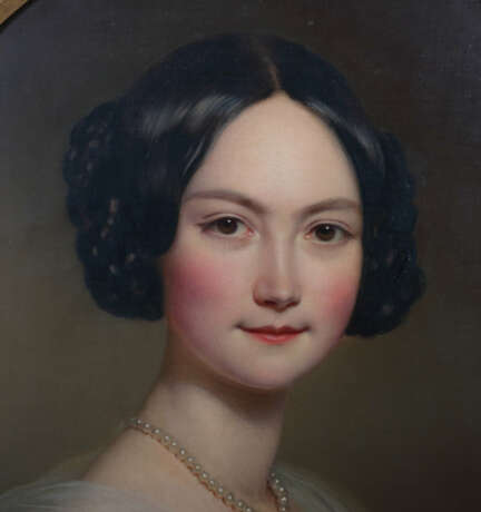 Portraitmaler des 19. Jahrhundert ''Biedermeierbildnis einer Dame'' - фото 3