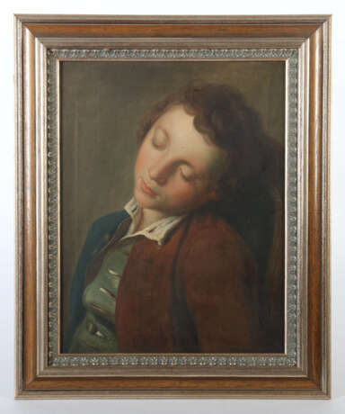 Münchner Maler des 19. Jahrhundert ''Schlafender Junge'' - photo 2
