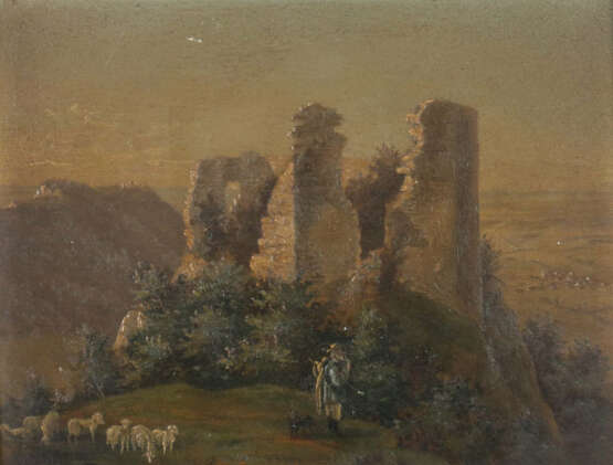 Maler des 19. Jahrhundert ''Burgruine'' wohl Raußenstein - Foto 1