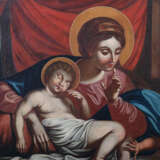 Kirchenmaler des 19. Jahrhundert ''Maria mit Kind und dem Johannesknaben'' - photo 3