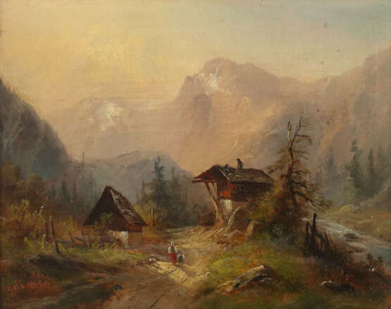 Landschaftsmaler des 19. Jahrhundert ''Grindelwald'' - фото 1