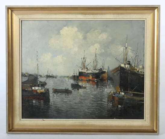 Maler des 20. Jahrhundert ''Hamburger Hafen'' - photo 2