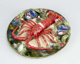 French Ceramic Plate in manner of Palissy