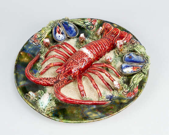 French Ceramic Plate in manner of Palissy - Foto 1