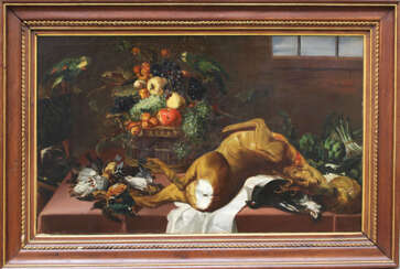 Frans Snyders (1579-1657)-attributed-Large Still Life with a Fruit basket