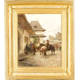 LugwigGedlek (1847-1904) historical village scene with Horses and Curassiers - фото 1