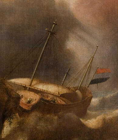 PEETERS, Bonaventura d.Ä. (1614 Antwerpen - 1652 Hoboken). Schiffe auf stürmischer See. - Foto 2