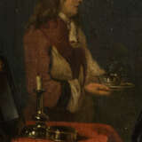 MIERIS, Willem van zugeschrieben oder Werkstatt (1662 Leiden - 1747 ebd.). Mieris, Willem van zugeschrieben oder Werkstatt: Dame mit Hündchen. - Foto 3