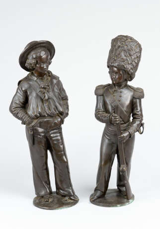 Pair of English Bronze Sculptures - Foto 1