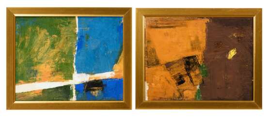 SOKOLOV, Vadim Petrovitch (* 1942 Moskau). Sokolov, Wladim Petrowitsch; Paar Kompositionen in Blau. - photo 1