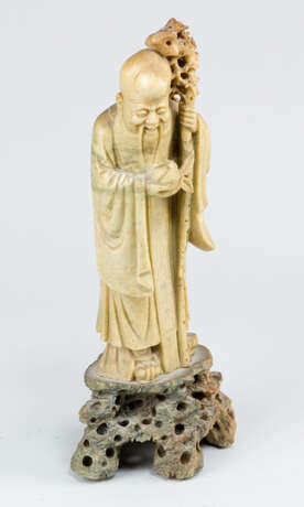 Chinese Jade Monk Sculpture - Foto 1