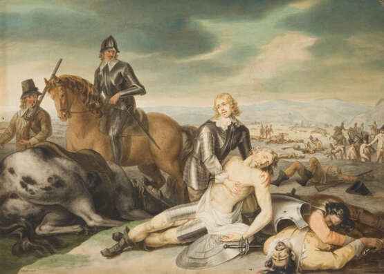 KEMAN, Georges Antoine (1765 Sélestat - 1830 Sélestat). Verwundete auf dem Schlachtfeld. - Foto 1
