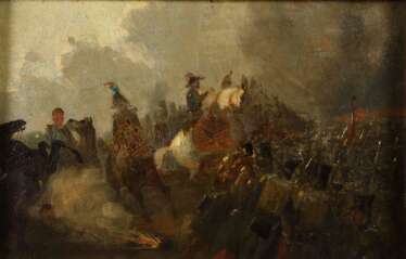 Entwurf für ein Schlachtengemälde, Schlacht bei Waterloo, General Wellington.