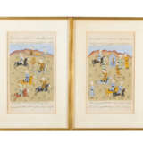 Pair of persian book illustrations with islamic description - Foto 1