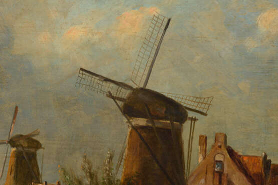 SPOHLER, Jacob Jan Coenraad (1837 Amsterdam - 1923 ebd.). Spohler, Jacob Jan Coenraad: Holländische Stadt mit Windmühlen. - Foto 3