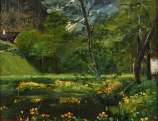ZACH-DORN, Camilla (1859 Braunschweig - 1940 ebd.). Zach-Dorn, Camilla: Impressionistische Waldlandschaft.