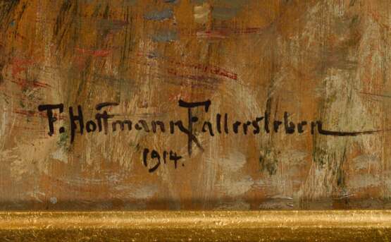 HOFFMANN-FALLERSLEBEN, Franz (1855 Weimar - 1927 Berlin). Hoffmann-Fallersleben, Franz: Ansicht in Tattenhausen. - фото 2