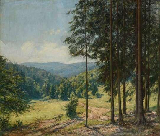 THIERBACH, Richard (1860 Stolberg - 1931 ebd.). Thierbach, Richard: Harzlandschaft. - photo 1