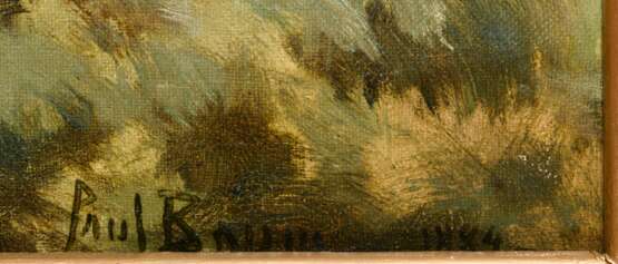 BAUM, Paul (1859 Meißen - 1932 San Gimignano). Baum, Paul: Dame mit rotem Schirm am Schleuse. - Foto 3