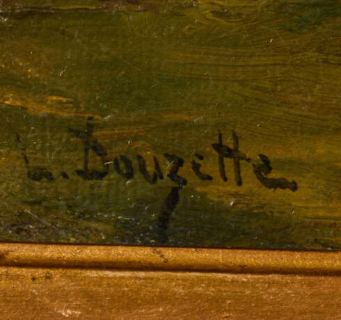 DOUZETTE, Louis (1834 Tribsees - 1924 Barth). Douzette, Louis: Landschaft mit Windmühle. - photo 2