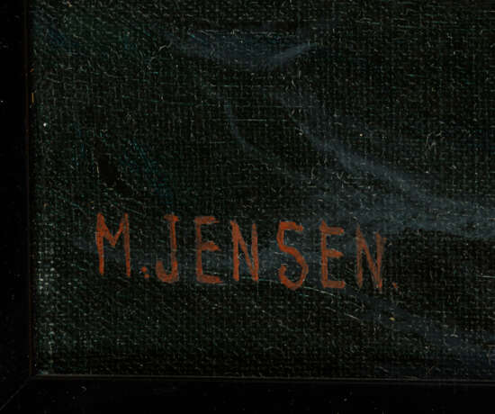 JENSEN, Max (1860 Berlin - 1908). Jennen, Mase: Schiff auf stürmischer See - Ein Defekt bei Einlieferung. - photo 3