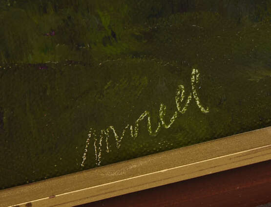UNBEKANNTER KÜNSTLER,"Nächtliche Ansicht", Öl auf Leinwand, gerahmt und signiert, 20. Jahrhundert - Foto 2
