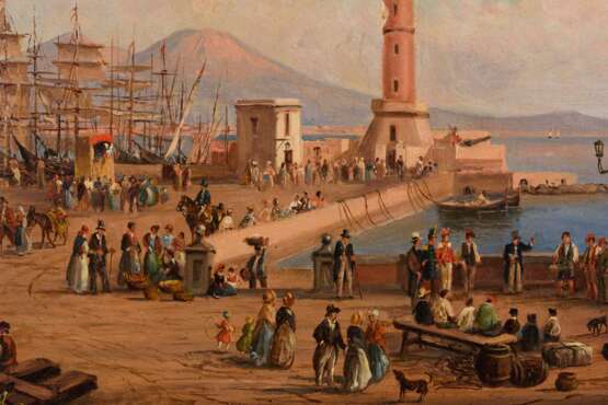 GIGANTE, Ercole (1815 Neapel - 1860 ebd.). Gigante, Ercole: Neapel mit Promenade und Blick zum Vesuv. - Foto 2