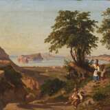 LA VOLPE, Alessandro (1820 Lucera - 1987 Rom). Undeutlich signiert: Italienische Landschaft mit Staffage. - Foto 1