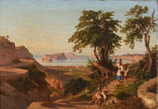 LA VOLPE, Alessandro (1820 Lucera - 1987 Rom). Undeutlich signiert: Italienische Landschaft mit Staffage. - фото 1