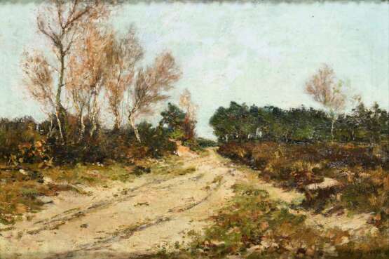 Französischer Impressionist: Weite Landschaft mit Wald und Heide. - Foto 1