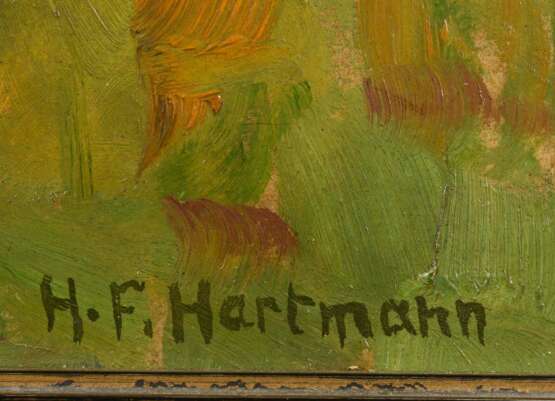 HARTMANN, Hugo Friedrich (1870 Rosenberg/Westpreussen - 1960 Bardowick). Hartmann, H.F.: Pferde auf der Weide. - Foto 2
