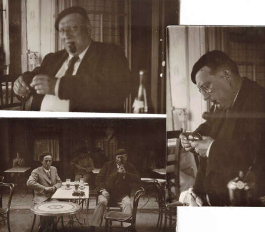 DERAIN, André, Umkreis (1880 Chatou - 1954 Garches). 5 Fotos, 1 Brief, 1 Gemälde-Fragment. - Foto 4