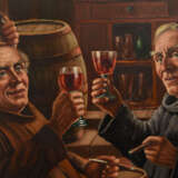 WALTER ROESSLER," Bei der Weinprobe", Öl auf Holz, gerahmt und signiert - photo 3