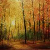393 Закат в лесу Toile sur carton Peinture à l'huile Art contemporain Peinture de paysage Russie 2020 - photo 1