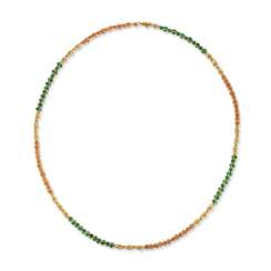 BULGARI MID 20TH CENTURY CORAL AND CHRYSOPRASE NECKLACE