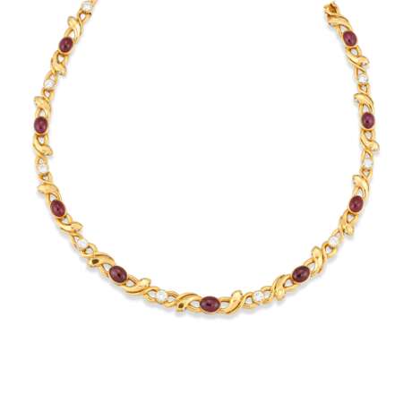 NO RESERVE ~ RUBY AND DIAMOND NECKLACE - Foto 1