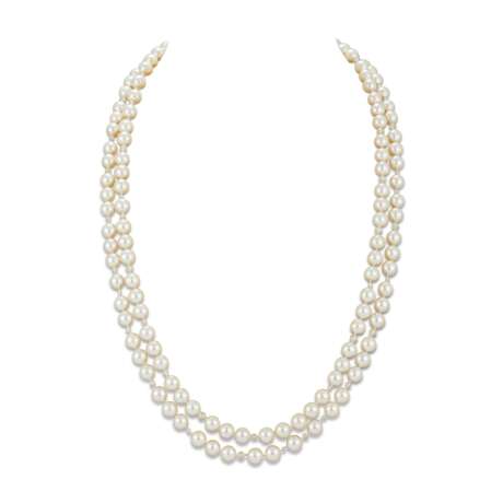 NO RESERVE ~ CULTURED PEARL AND DIAMOND NECKLACE - фото 1