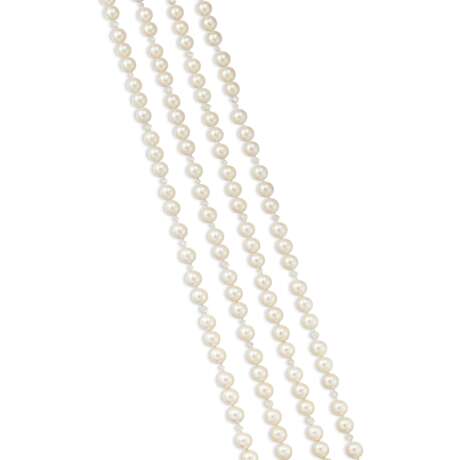 NO RESERVE ~ CULTURED PEARL AND DIAMOND NECKLACE - Foto 2