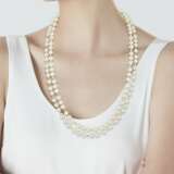 NO RESERVE ~ CULTURED PEARL AND DIAMOND NECKLACE - Foto 4