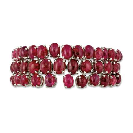 ART DECO RUBY AND DIAMOND NECKLACE - Foto 4