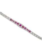 James Rood. ROOD ART DECO RUBY AND DIAMOND BRACELET