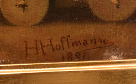 HEINRICH HOFFMANN,"Der Maler im Freiluftatelier" Öl auf Leinwand, gerahmt, signiert und datiert - Foto 3