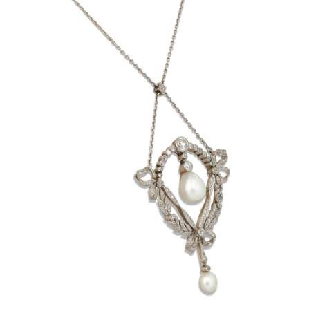 BELLE EPOQUE NATURAL PEARL AND DIAMOND NECKLACE - фото 3