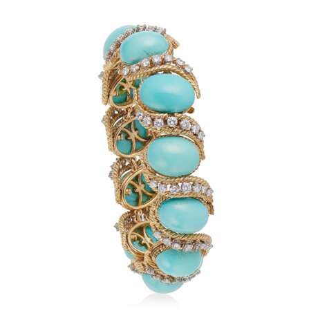 Vourakis. VOURAKIS DIAMOND, TURQUOISE AND CORAL BRACELETS AND INTERCHANGEABLE DIAMOND, TURQUOISE AND CORAL EARRINGS - Foto 5