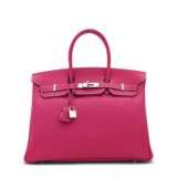 Hermes. A LIMITED EDITION ROSE TYRIEN EPSOM LEATHER CANDY COLLECTION BIRKIN 35 WITH PALLADIUM HARDWARE - Foto 1