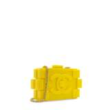 A YELLOW LUCITE LEGO CLUTCH WITH SILVER HARDWARE - photo 2