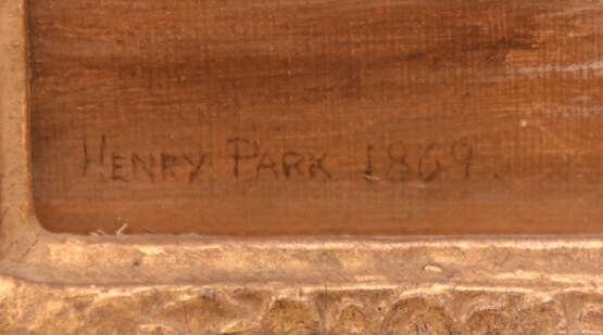 HENRY PARK,"Auf der Brücke", Öl auf Leinwand, gerahmt, signiert und datiert - Foto 2